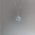 Aquamarine Zircon S925 Sterling Silver Necklace Women's Clavicle Chain Snowflake Pendant Simple Temperament Original Design Christmas Gift
