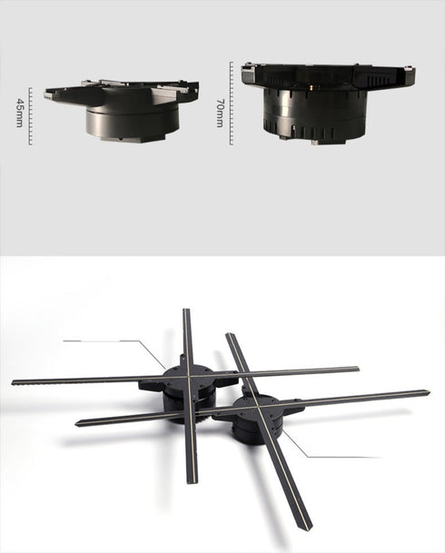 شاشة عرض 3D هولوجرام 52cm
